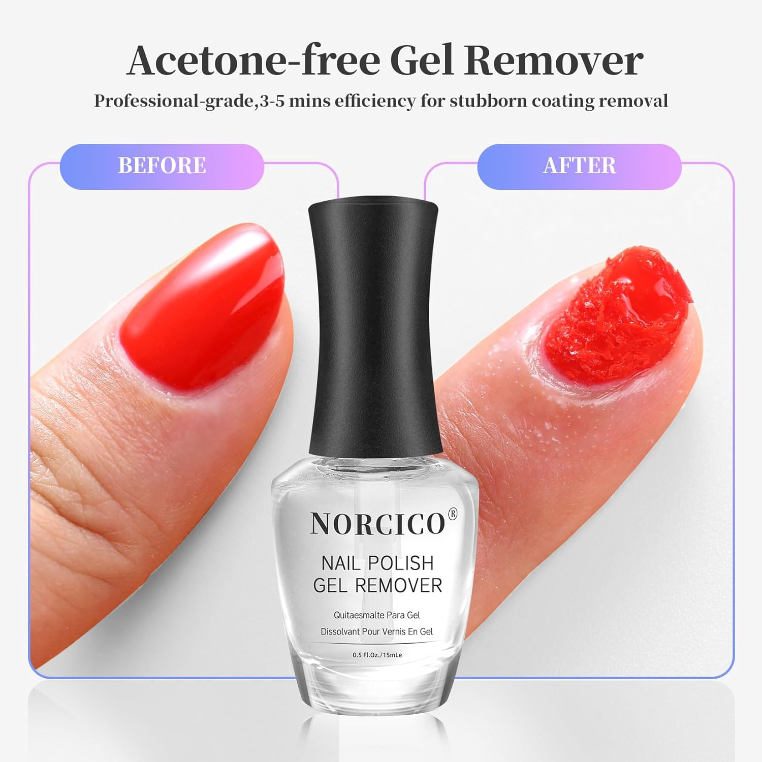 Acetone-Free Gel Polish Remover Kit, Fast 2-5 Minute Removal, Travel-Friendly - Image 4