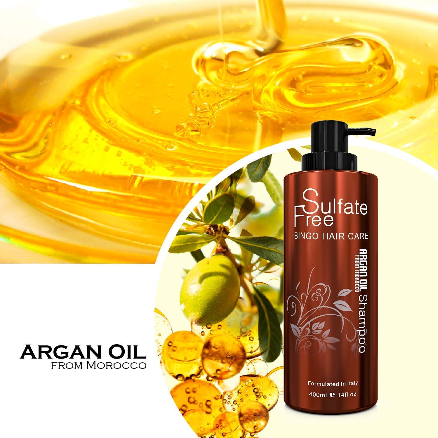 Moroccan Argan Oil Shampoo and Conditioner Set 24 Fl Oz All Hair Types Sulfate Free - Image 9