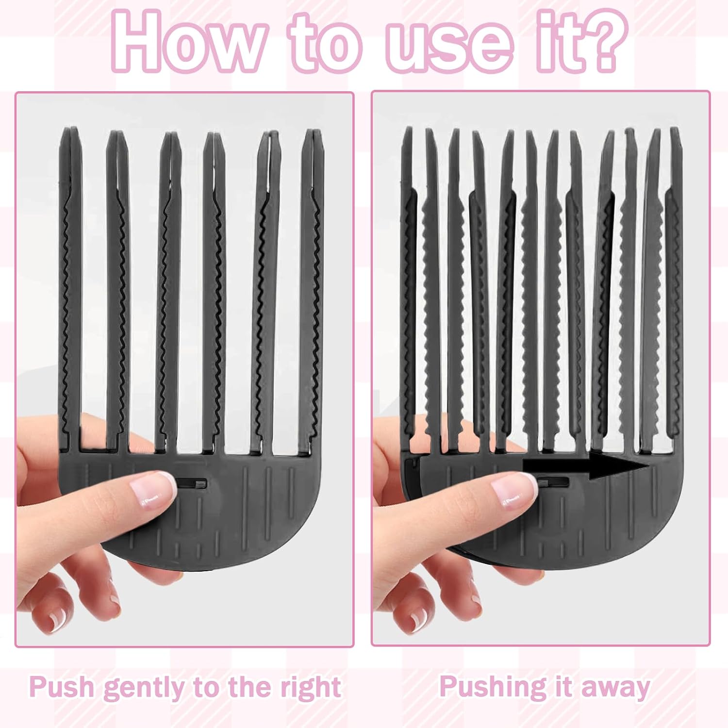 Black Wind Shaping Styling Comb and Hair Volume Clip for Fluffy Bangs and Roots - Image 5