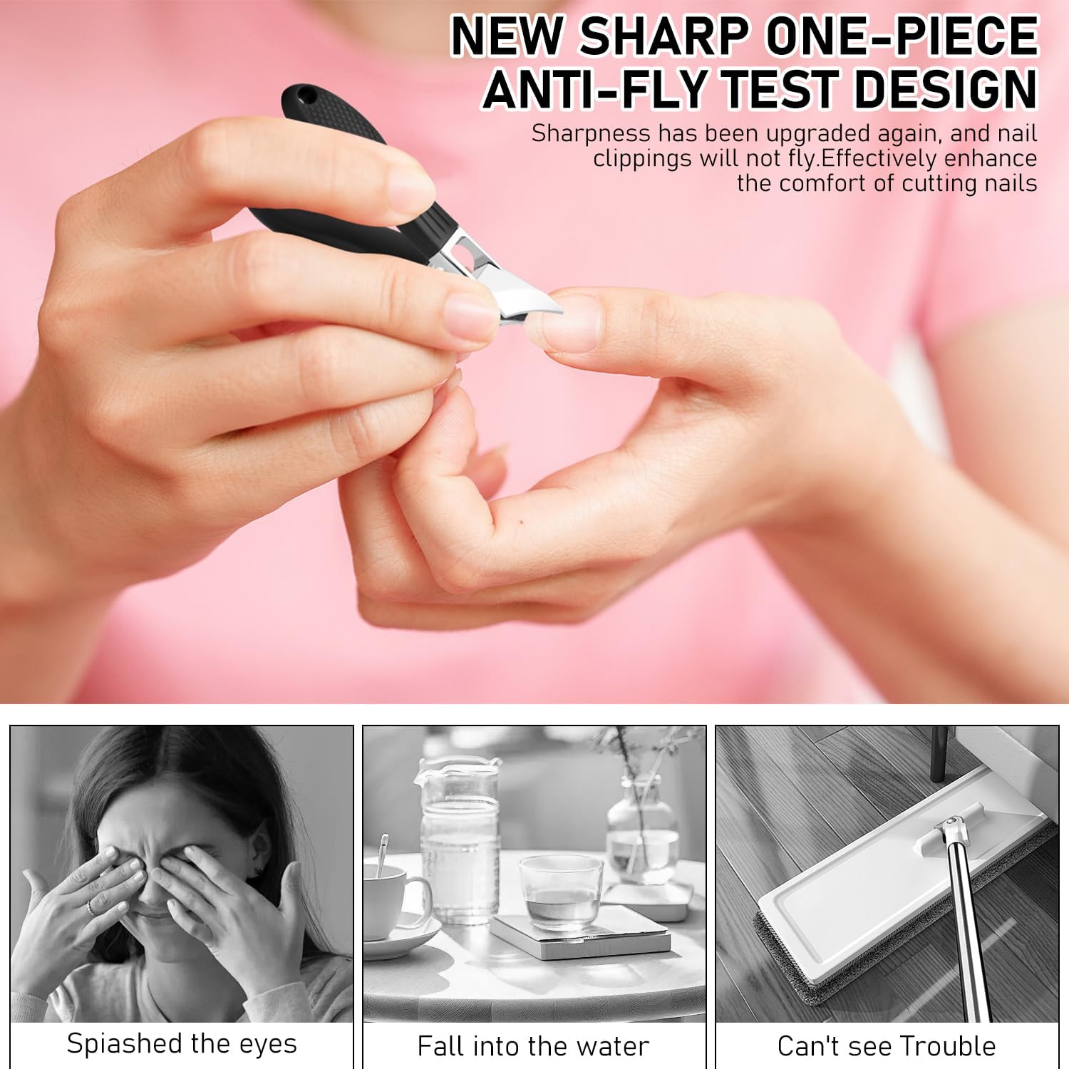 3-Piece Eagle Beak Beveled Nail Clipper Set, Long Handle, Anti-Splash, For Men and Women - Image 6