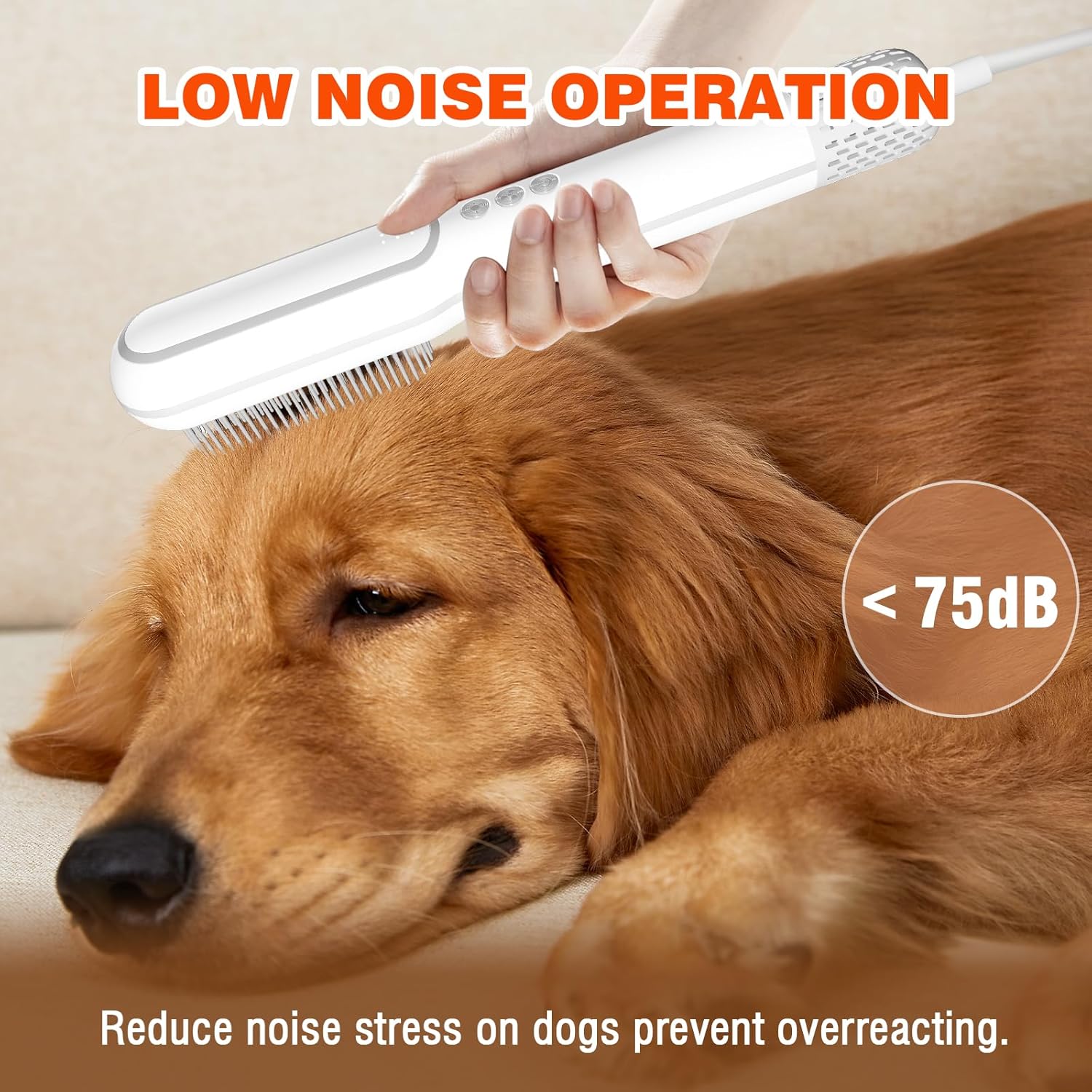 Portable Handheld Pet Grooming Hair Dryer with Smart Temp, Low Noise, 3 Speeds for Travel - Image 5