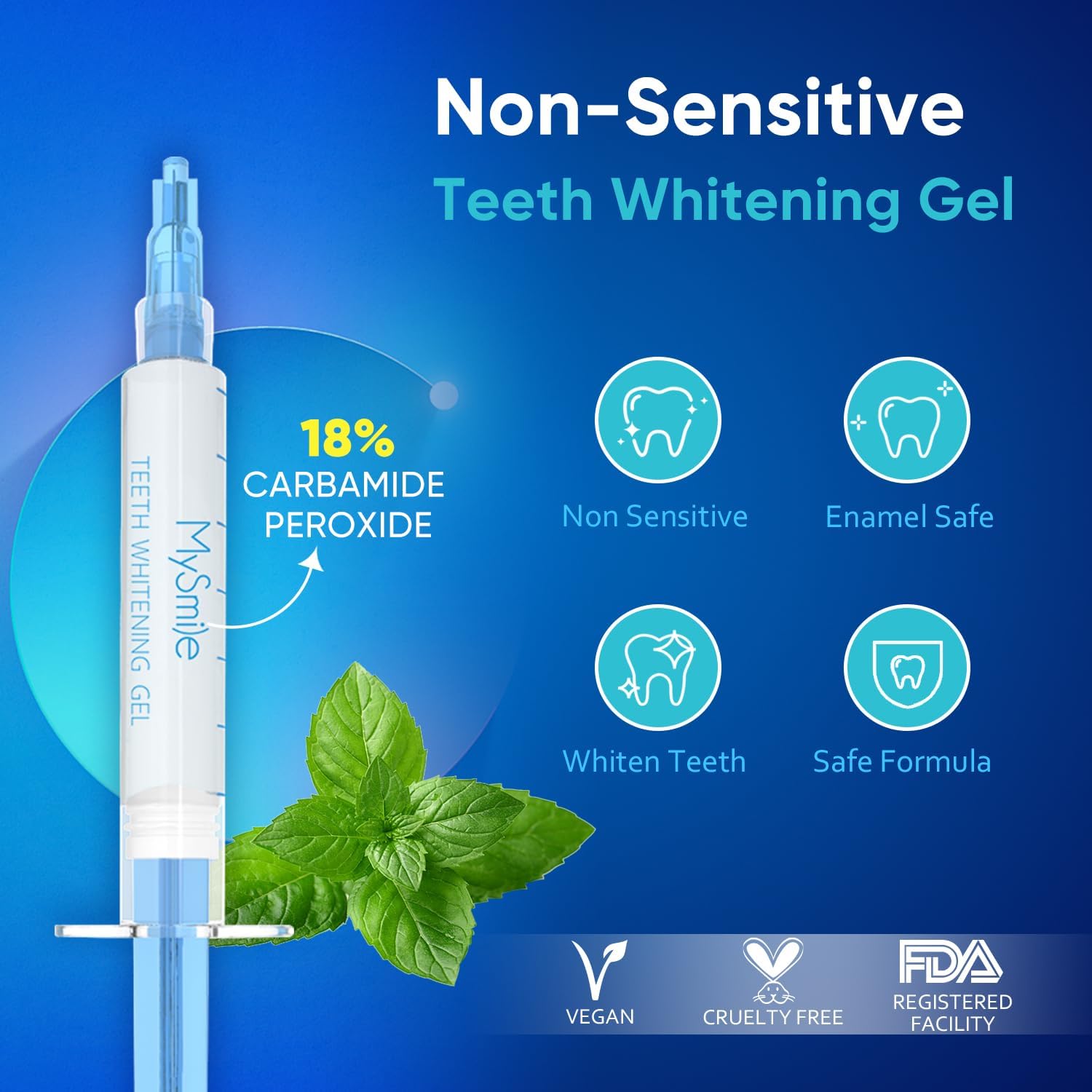 MySmile 5-Piece Sensitive Teeth Whitening Kit with Advanced LED Light Technology - Image 4