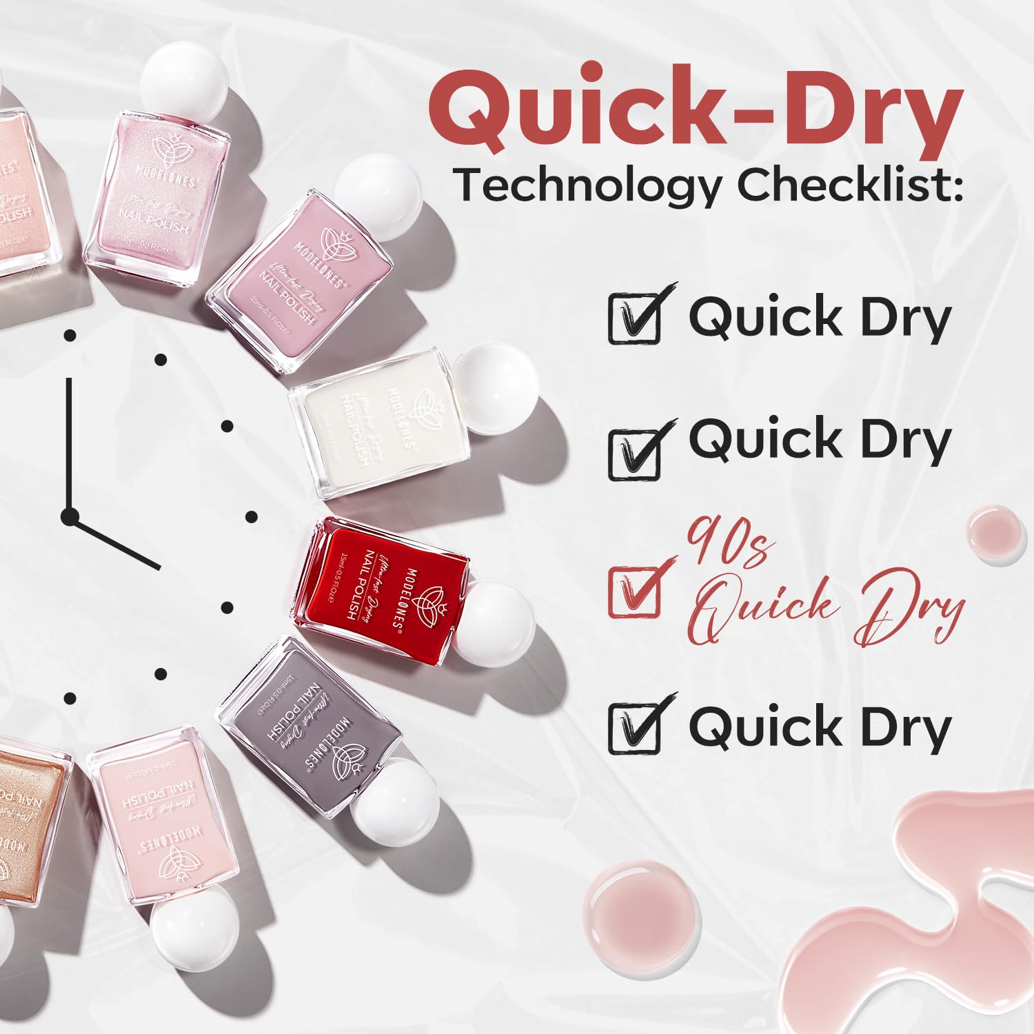 Modelones 15ml Jelly Nude Nail Polish Natural Pink Translucent for DIY Manicure - Image 6