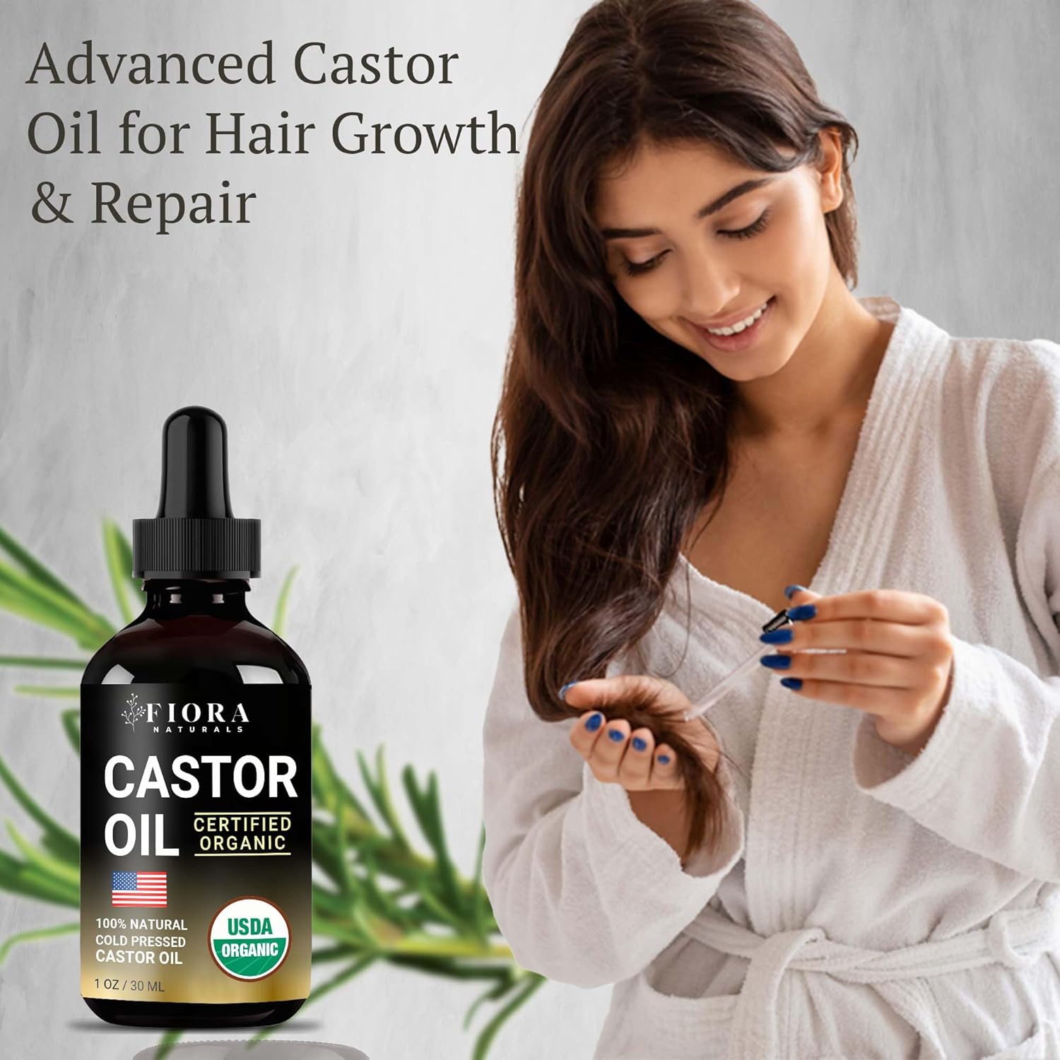 1oz Organic Castor Oil Serum for Eyelashes, Eyebrows, Hair, Face - Cold Pressed, Glass Bottle - Image 6