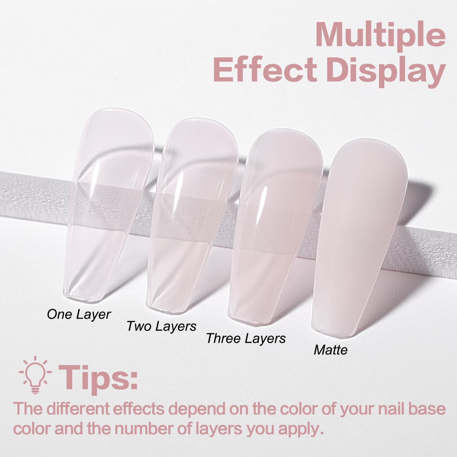 AIMEILI 5-in-1 Builder Base Gel Nail Polish 10ML Translucent Nude Hema Free Vegan - Image 3