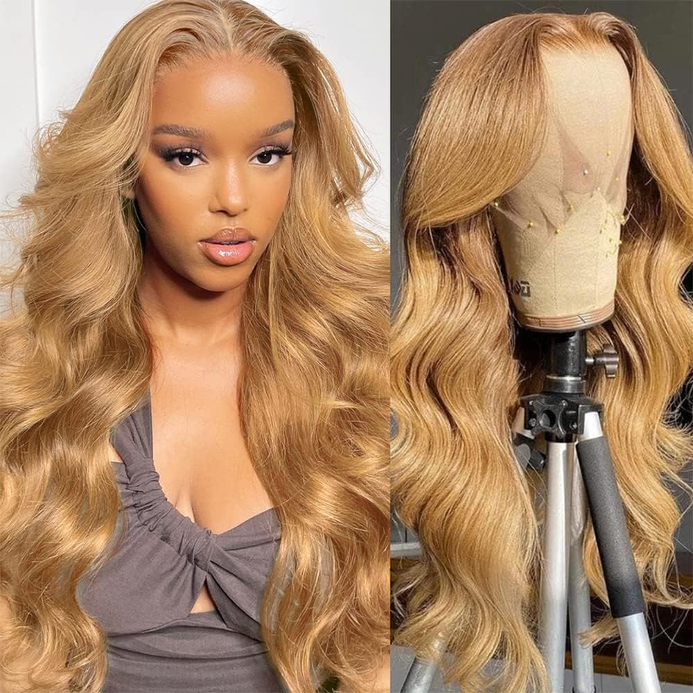 UMEGOOD 250% Density Honey Blonde 13x6 HD Lace Front Wig with Body Wave Style - Image 4