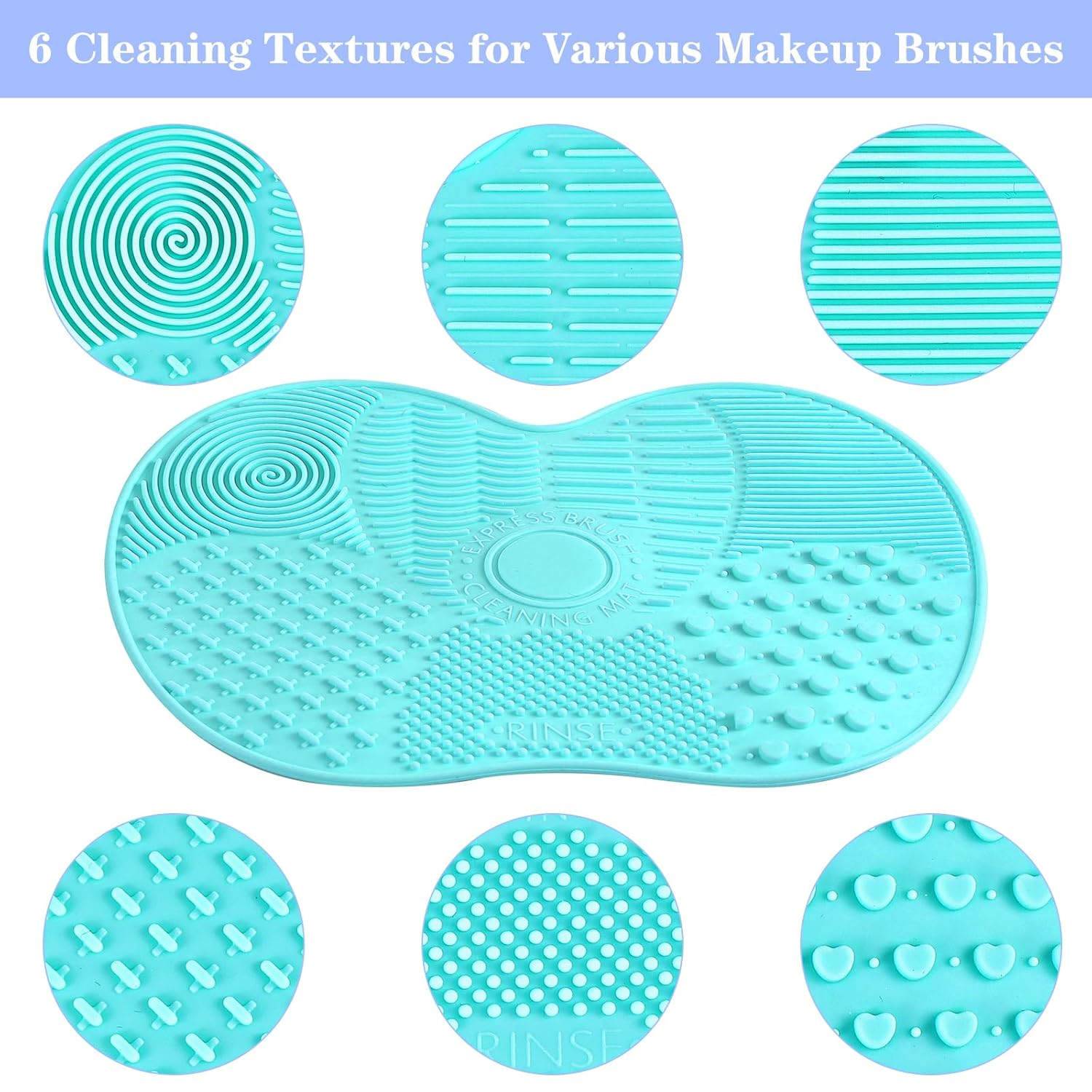 Sibba 2-Piece Silicone Makeup Brush Cleaning Mat and Sponge Bowl Set for Effortless Cleaning - Image 5