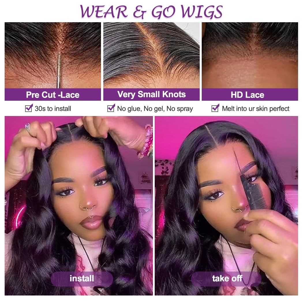 Glueless Body Wave 5x5 HD Lace Closure Wig for Women, 180% Density, Pre Plucked, 20 Inch - Image 2