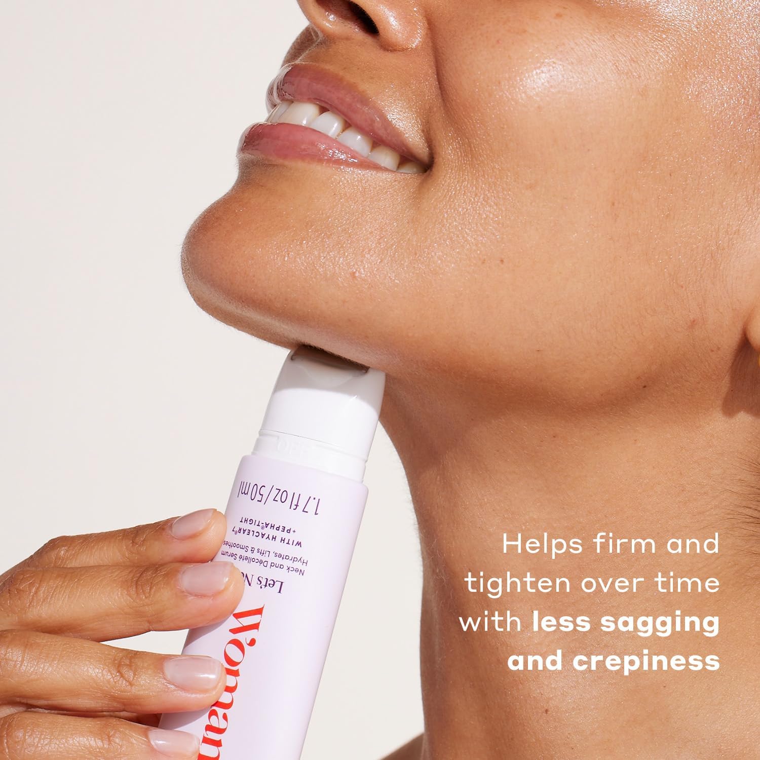 Womaness Let's Neck Firming Serum 50ml Roll On Cream for Neck Tightening Hydration - Image 2