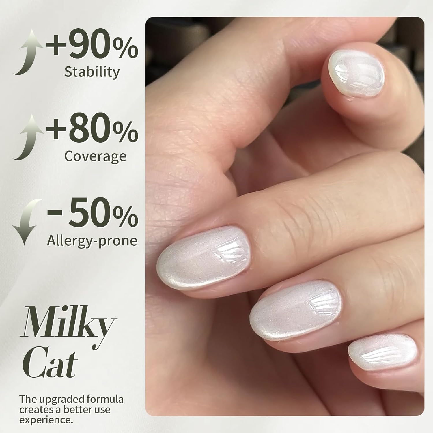 BORN PRETTY 15ML Milky White Magnetic Cat Eye Gel Nail Polish for DIY Nail Art - Image 5