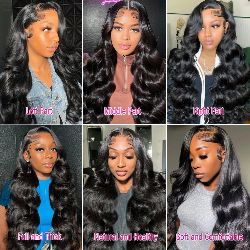 30 Inch 180% Density 13x4 HD Lace Front Human Hair Body Wave Wig - Image 4