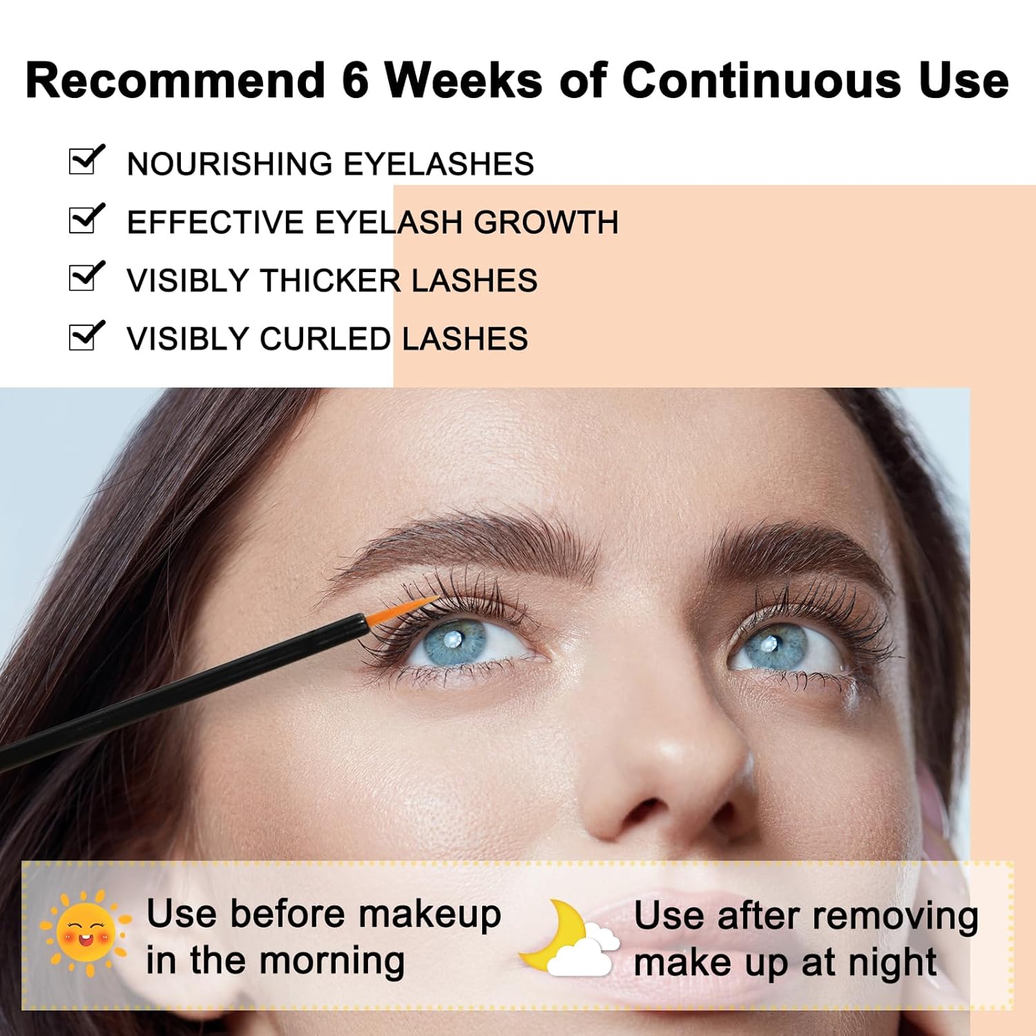 LZM Eyelash Growth Serum & Eyebrow Enhancer 1 Fl Oz for Thicker Natural Lashes - Image 4