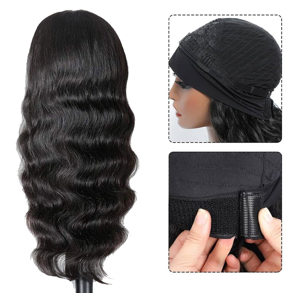 18 Inch Brazilian Virgin Hair Body Wave Headband Wig for Black Women 150% Density - Image 2