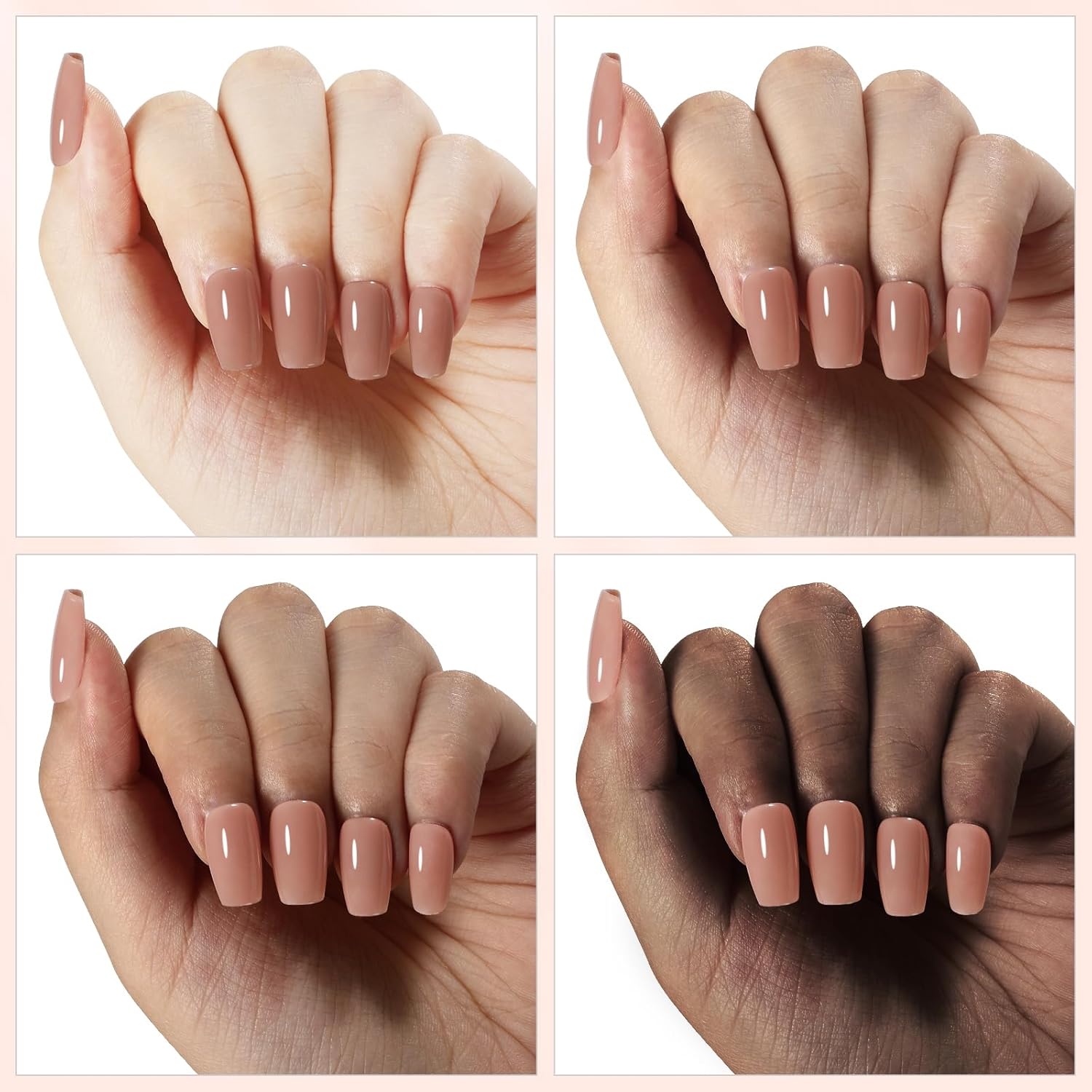 Quick Dry Deep Nude Nail Polish for Women, Air Drying Lacquer, 15ML Capacity - Image 4