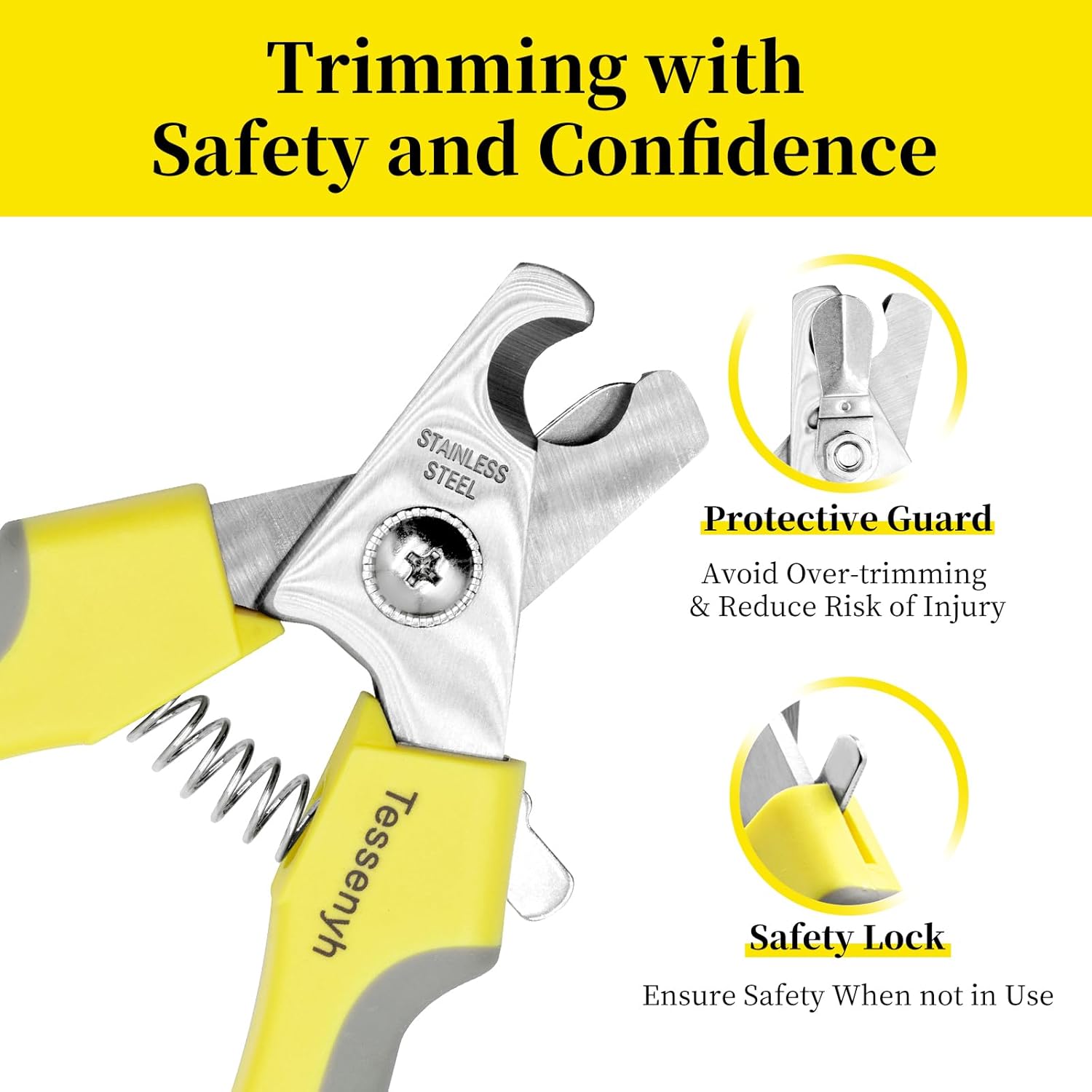Heavy Duty Nail Clippers for Medium Large Dogs, Safety Lock Guard Included - Image 3