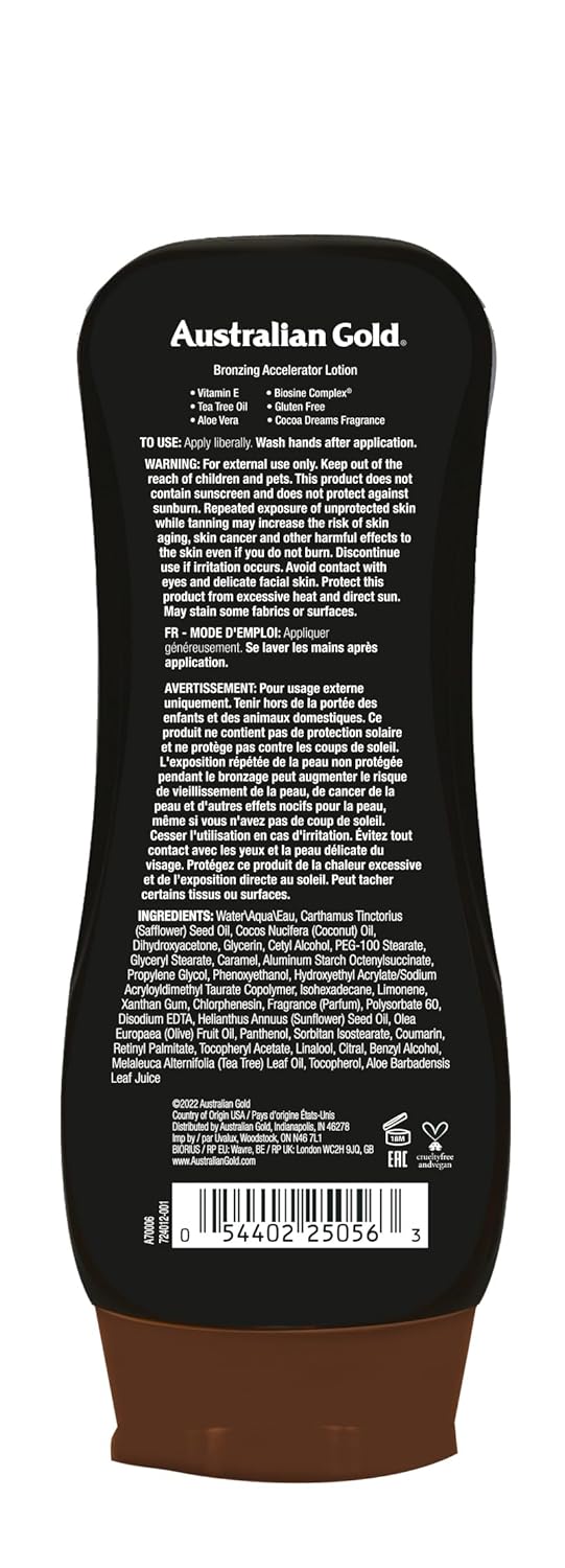 Australian Gold Dark Tanning Accelerator Lotion with Bronzer 8 Ounce New - Image 2