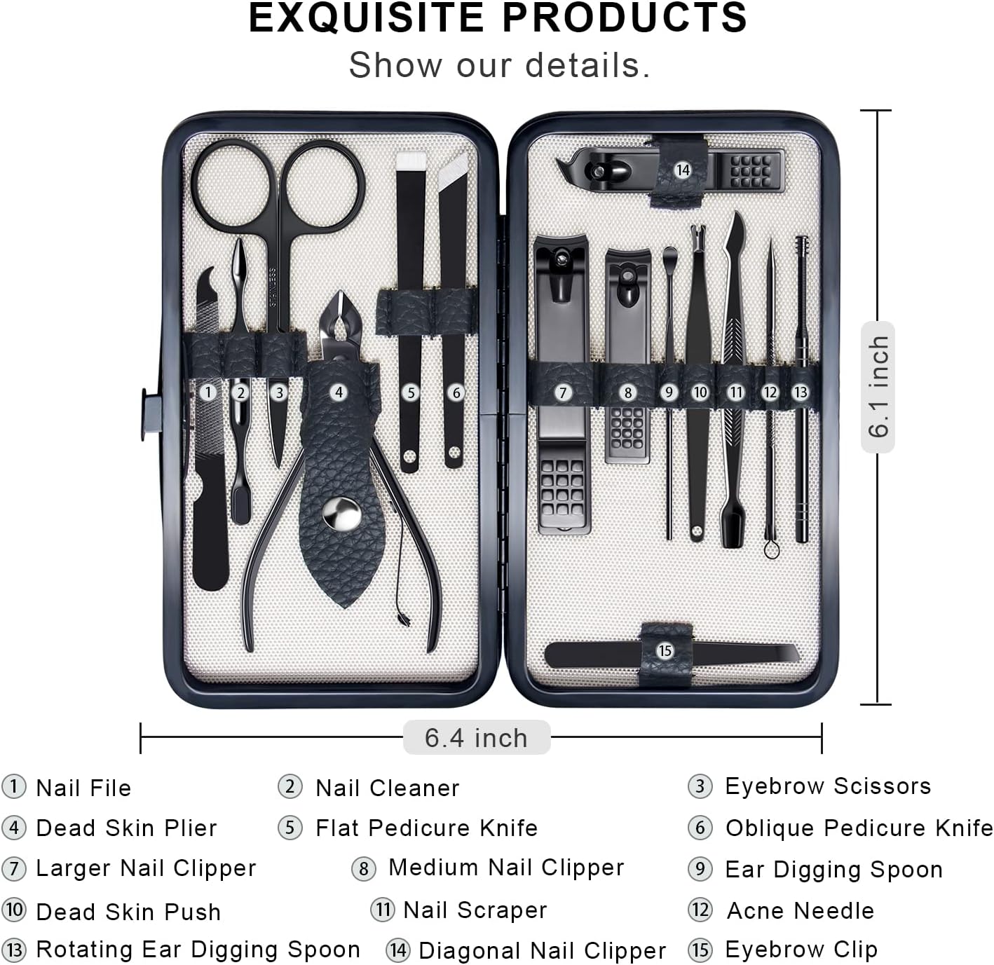 FIXBODY Stainless Steel Nail Clippers Set for Men and Women - Complete Home Grooming Kit - Image 4