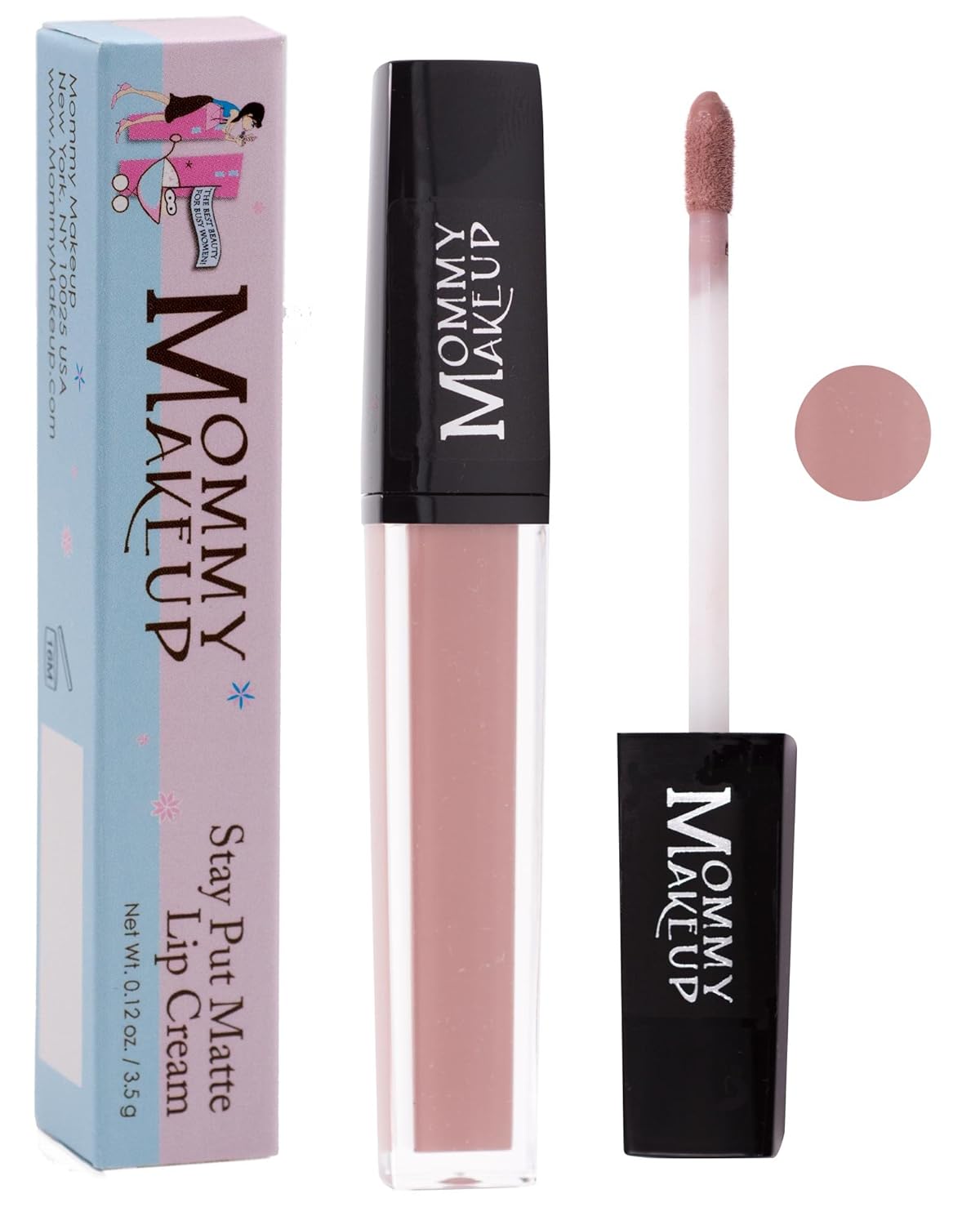 Mommy Makeup Stay Put Matte Lip Cream - Kiss-proof, Transfer-proof, Smudge-Proof, Waterproof, Long Lasting Lipstick - Hydarting Formula with Vitamin E (Heather)