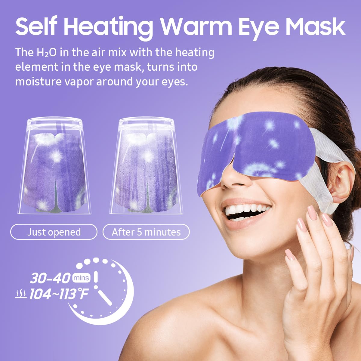 10 Pack Self-Heating Disposable Steam Eye Masks for Ultimate Relaxation and Sleep - Image 5