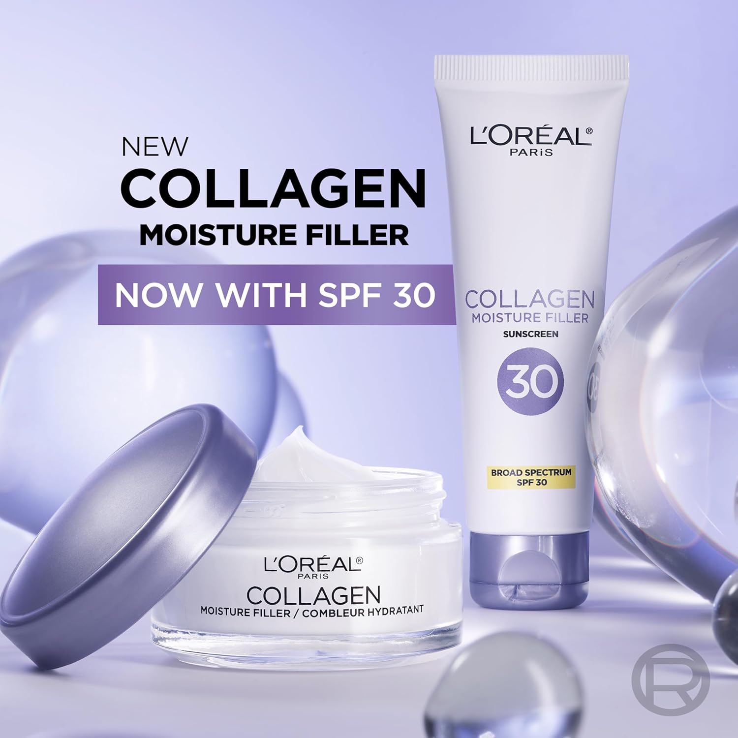 L'Oreal Paris Collagen Moisture Filler Face Cream 1.7 oz SPF 30 with Serum Sample - Image 6