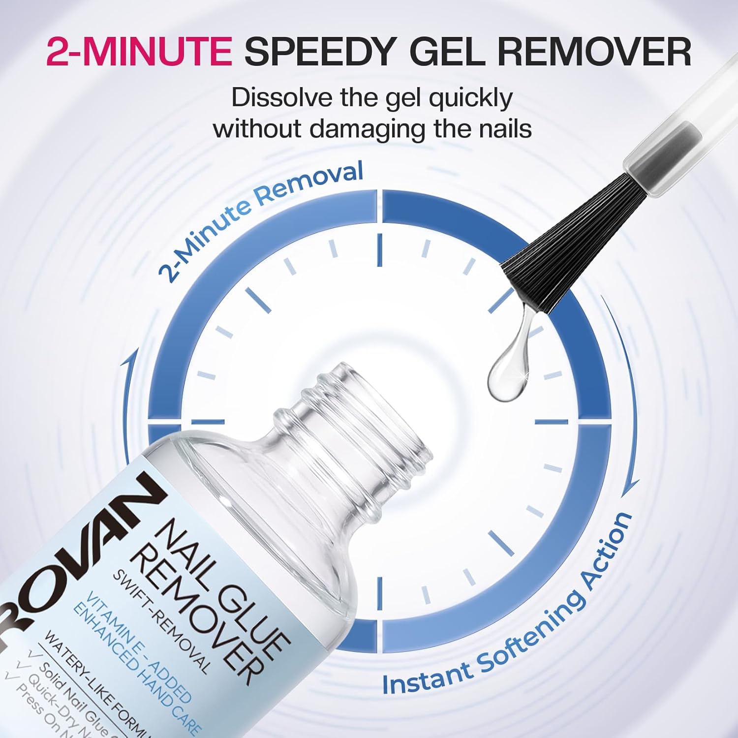 Morovan 50ML Gentle & Fast-Acting Nail Glue Remover for Press On Nails - Image 5