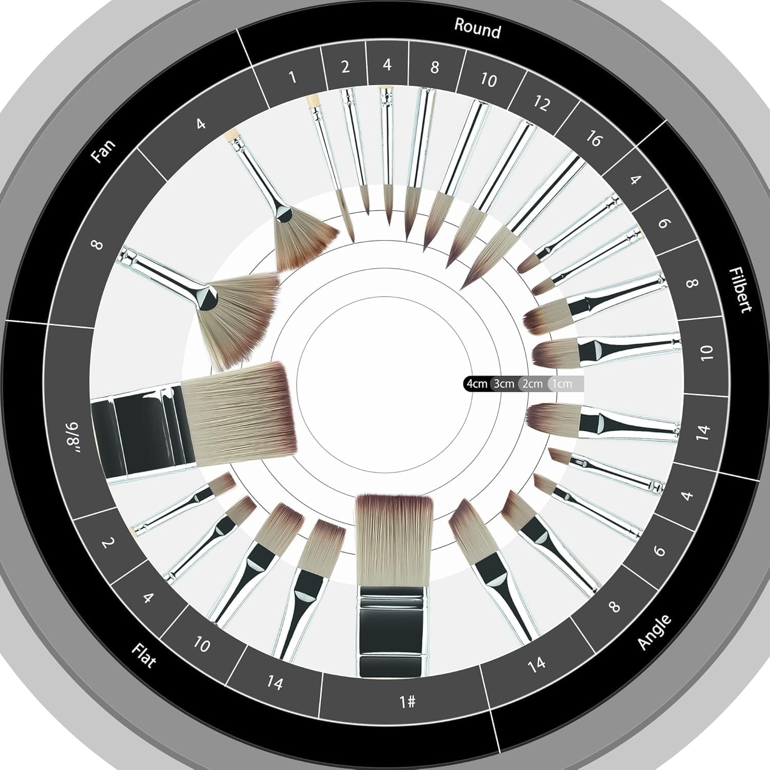 24-Piece Expert Series Artist Brush Set with Roll Bag and Palette Knife for Acrylic, Oil, Watercolor - Image 3