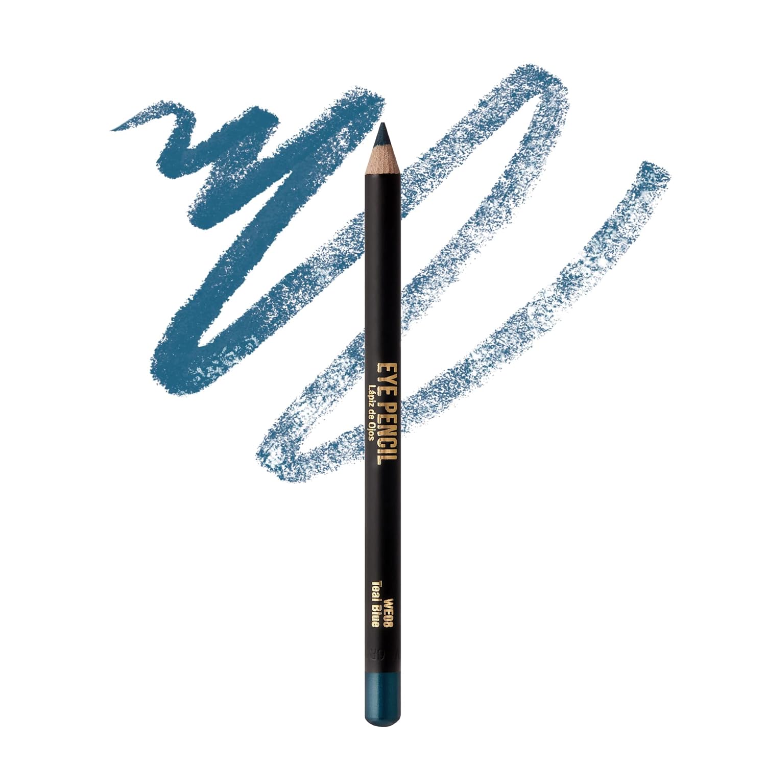 Professional Slim Eye Pencil, Creamy Soft Eye Liner, Smooth Long-Lasting Rich Eyeline Color, Natural Eye Makeup, Water-Resistant (Teal Blue)