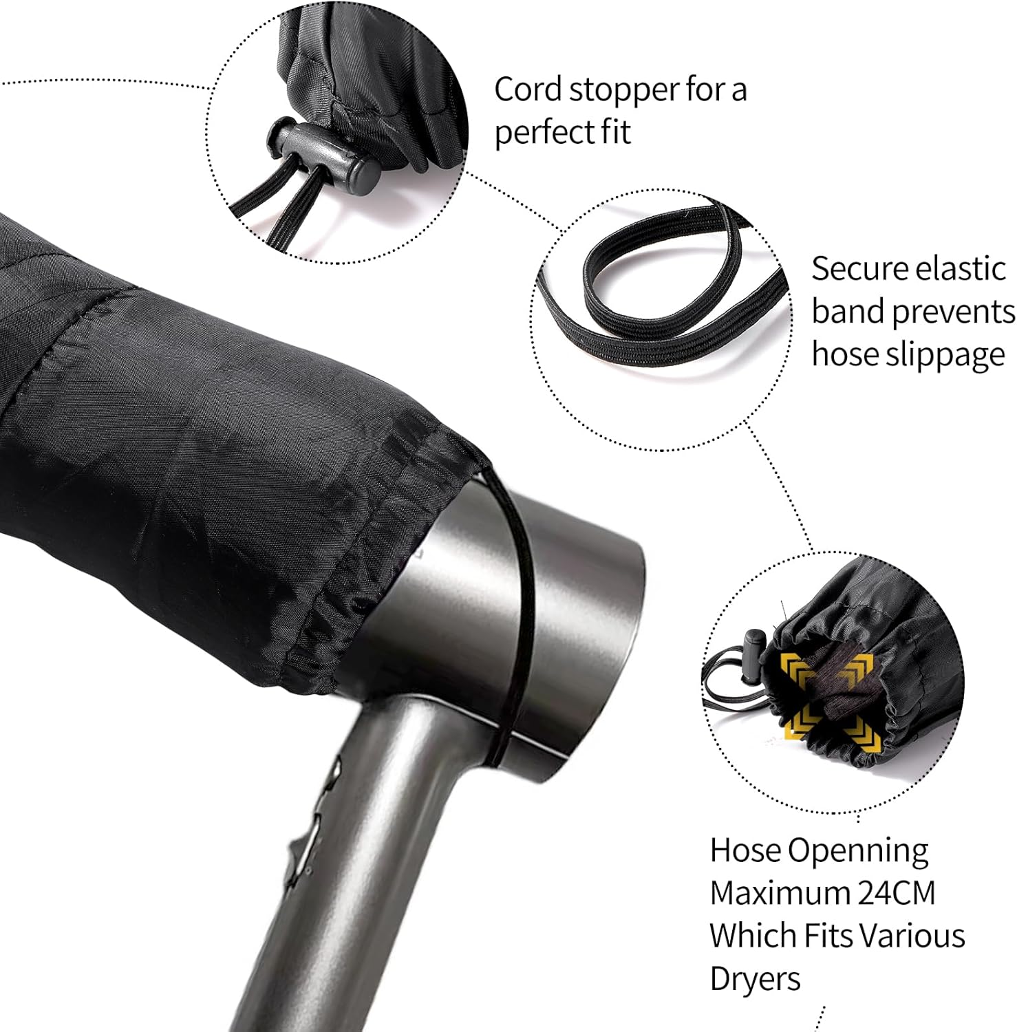 Portable Hair Dryer Diffuser Attachment for Curly Hair, Easy Travel Use - Image 3