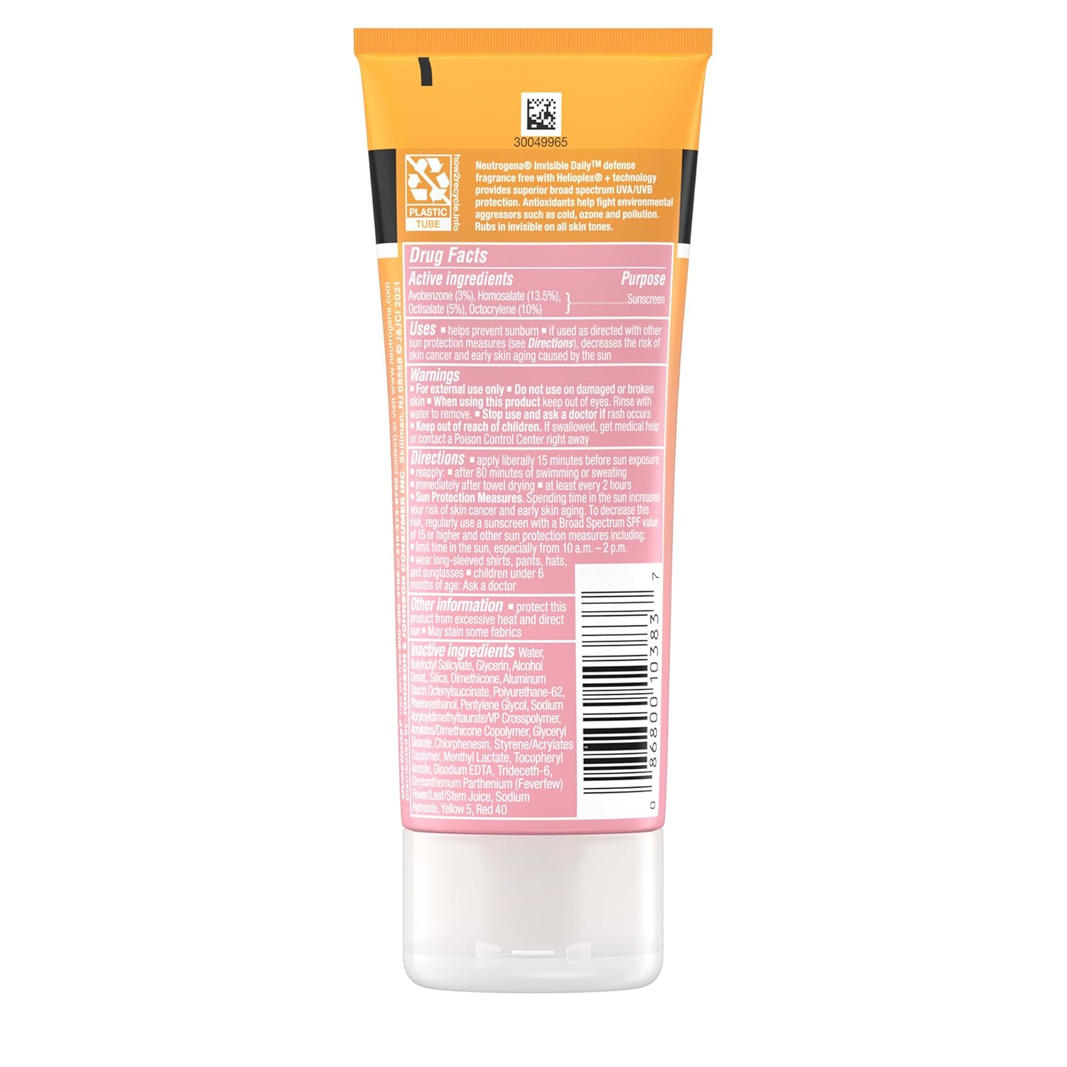 Neutrogena Invisible Daily Defense SPF 60 Fragrance-Free Sunscreen Lotion 3.0 oz Water-Resistant - Image 8