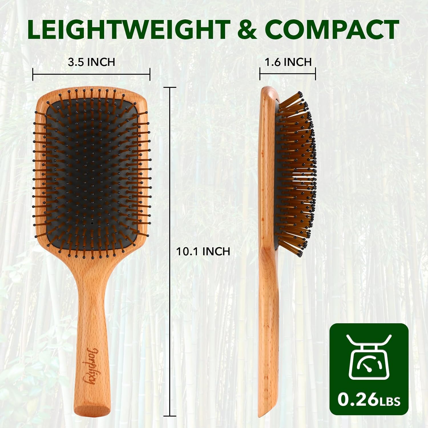 Extra Large Wooden Handle Wet Brush for All Hair Types, Curly Hair Paddle Brush for Men and Women - Image 5