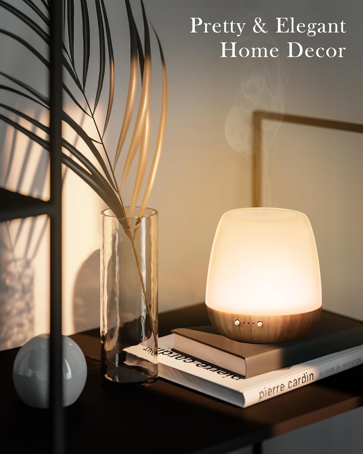 Glass Essential Oil Diffuser 180ml Ultrasonic Aroma Diffuser with Auto-Off Timer and Night Light - Image 2