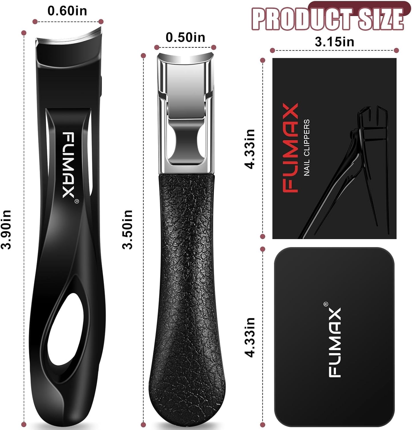 Heavy Duty Large Toenail Clippers for Seniors with Catcher - Sharp Angled Blades for Thick Nails - Image 7