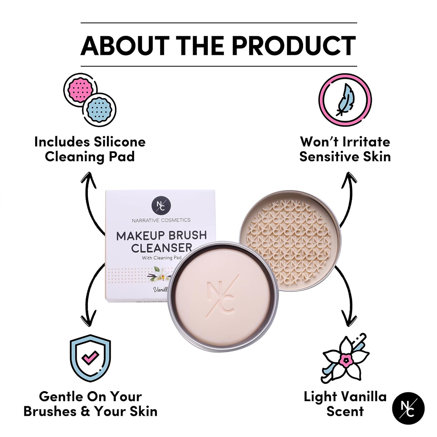 Vegan Cruelty-Free Makeup Brush Cleanser Soap with Silicone Pad 2.45 Oz - Image 5
