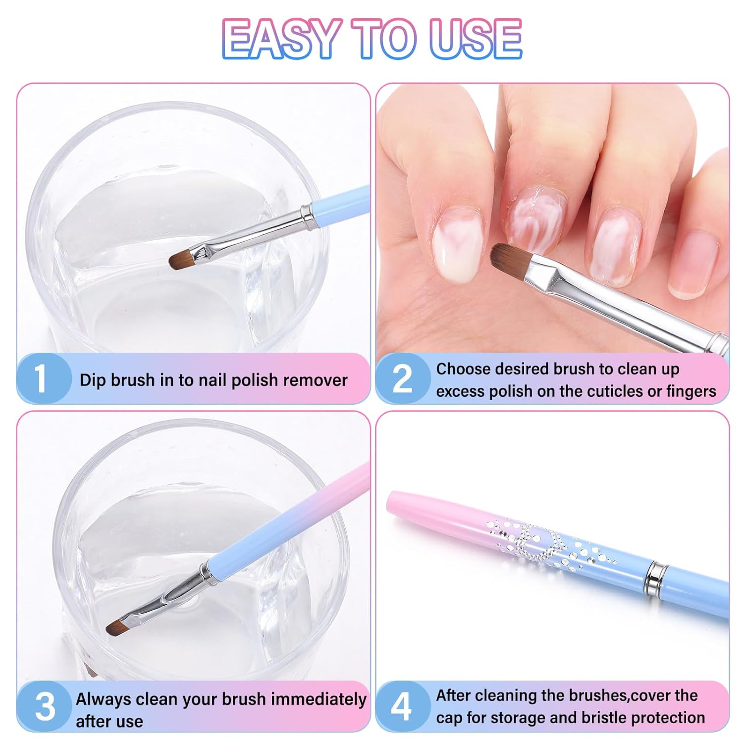 OPI 4oz Nail Polish Remover with 3 Acetone Resistant Brushes for Nail Art Cleanup - Image 7