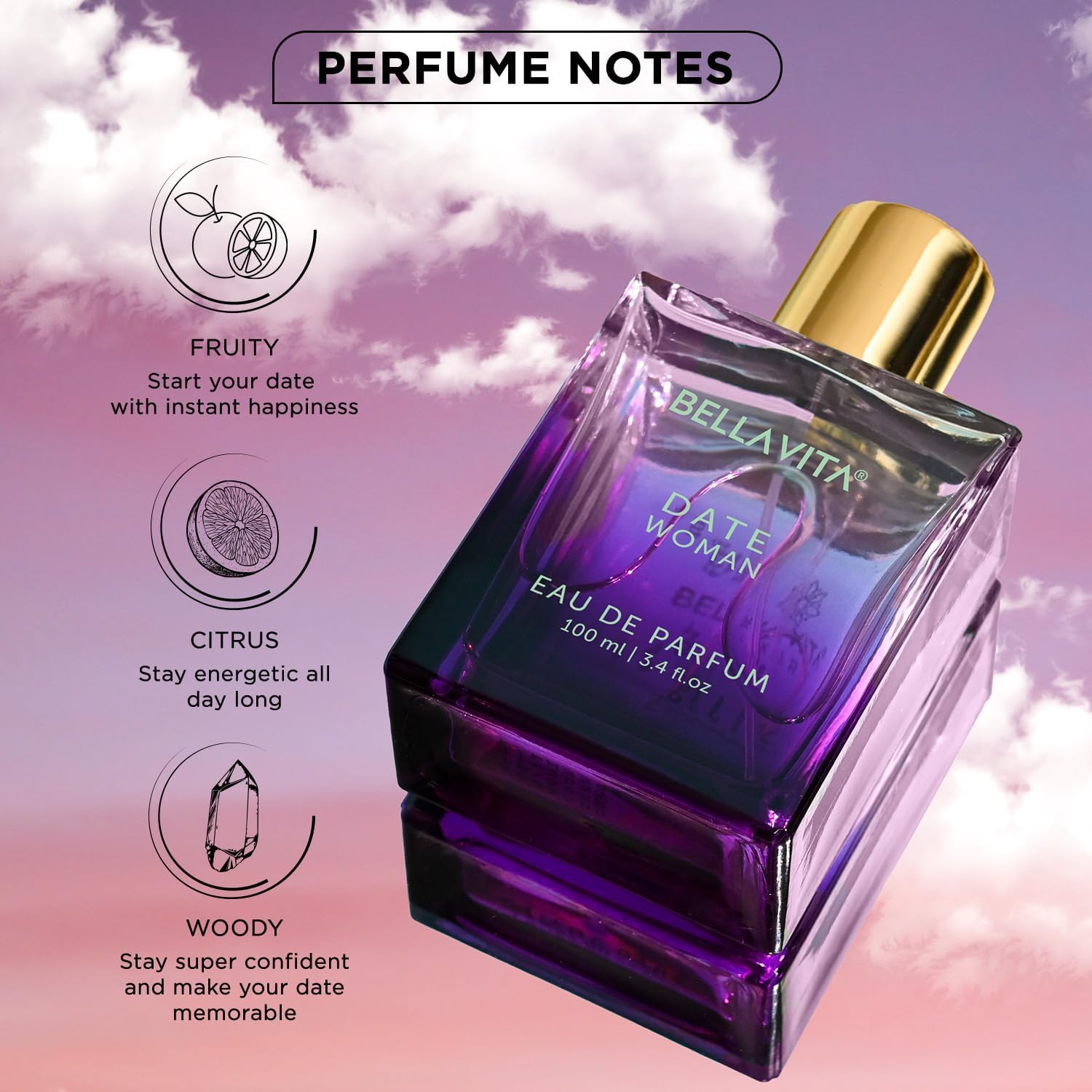 Date Eau De Parfum for Women 100ml Floral Fruity Spicy Long Lasting Fragrance - Image 5