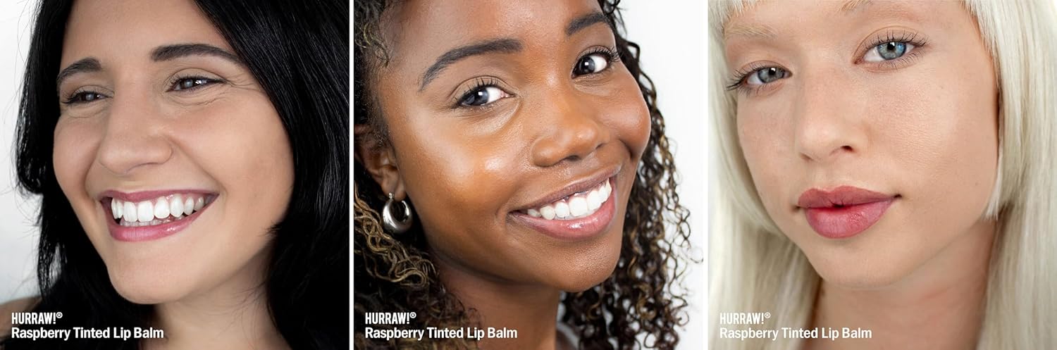 Hurraw Organic Vegan Raspberry Tinted Lip Balm 0.15 oz Sheer Berry Tint - Image 3
