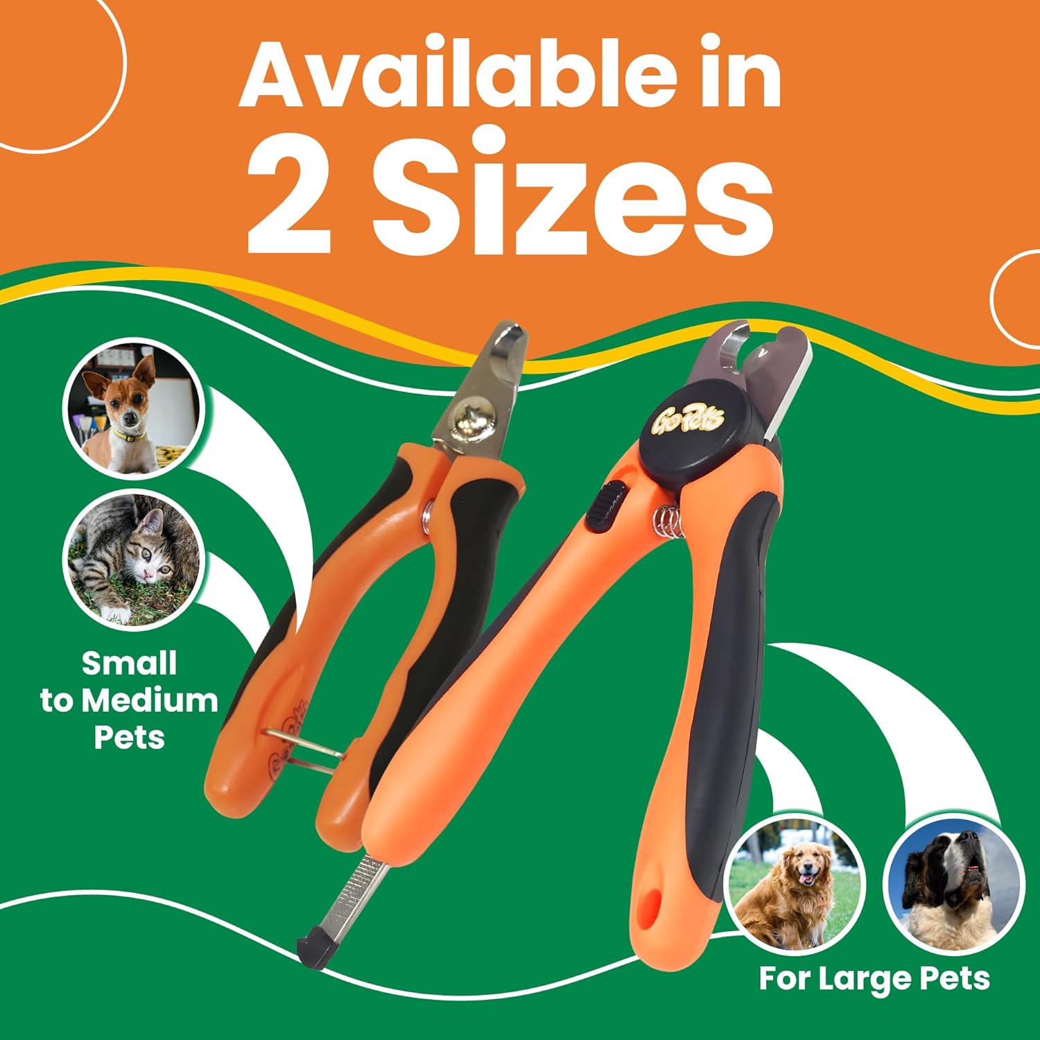 GoPets Professional Nail Clipper for Small to Medium Pets - Ergonomic Handle, Safety Guard Included - Image 3
