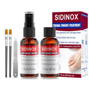 Toenail Treatment, Extra Strength Repairs Damaged Nail Liquid Treatment for Damaged Nails, Nail Discolored, Yellow Toenail, Help Nails Grow - Spray and Soft Brush Head (1 Fl Oz/30 ml x 2 Pack)