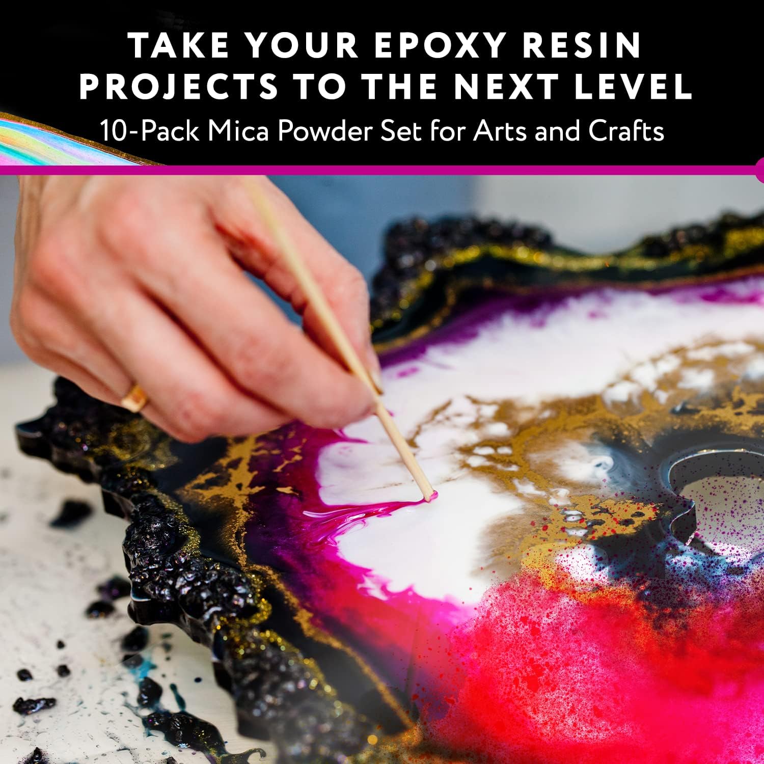 DR CRAFTY 10 Shades Mica Powder Set for Epoxy Resin and Candle Making Crafts - Image 2