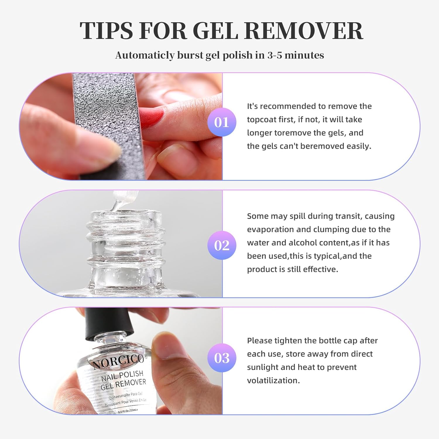 Acetone-Free Gel Polish Remover Kit, Fast 2-5 Minute Removal, Travel-Friendly - Image 9