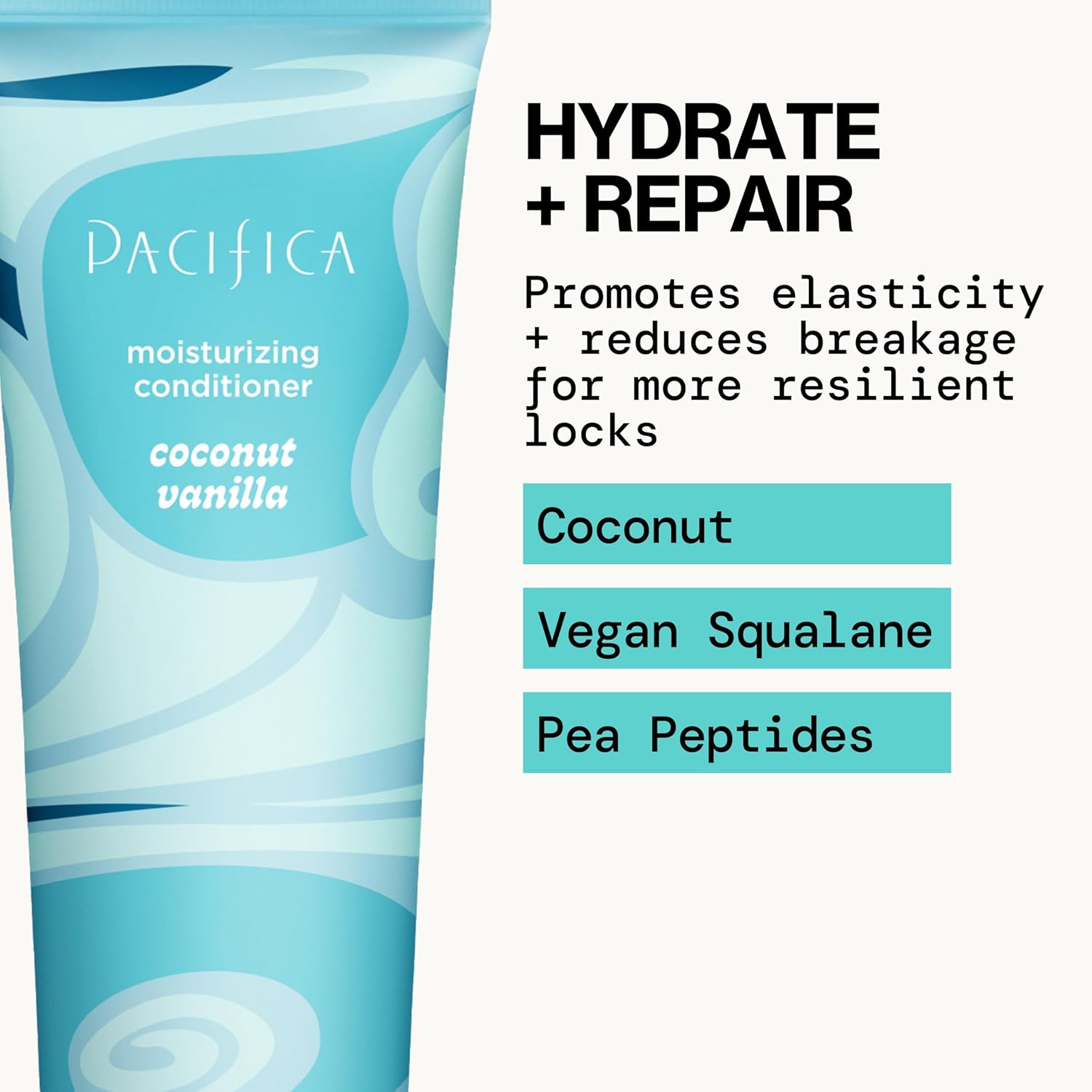 Pacifica Coconut Vanilla 8 fl oz Vegan Hair Conditioner for Dry Damaged Hair - Image 3