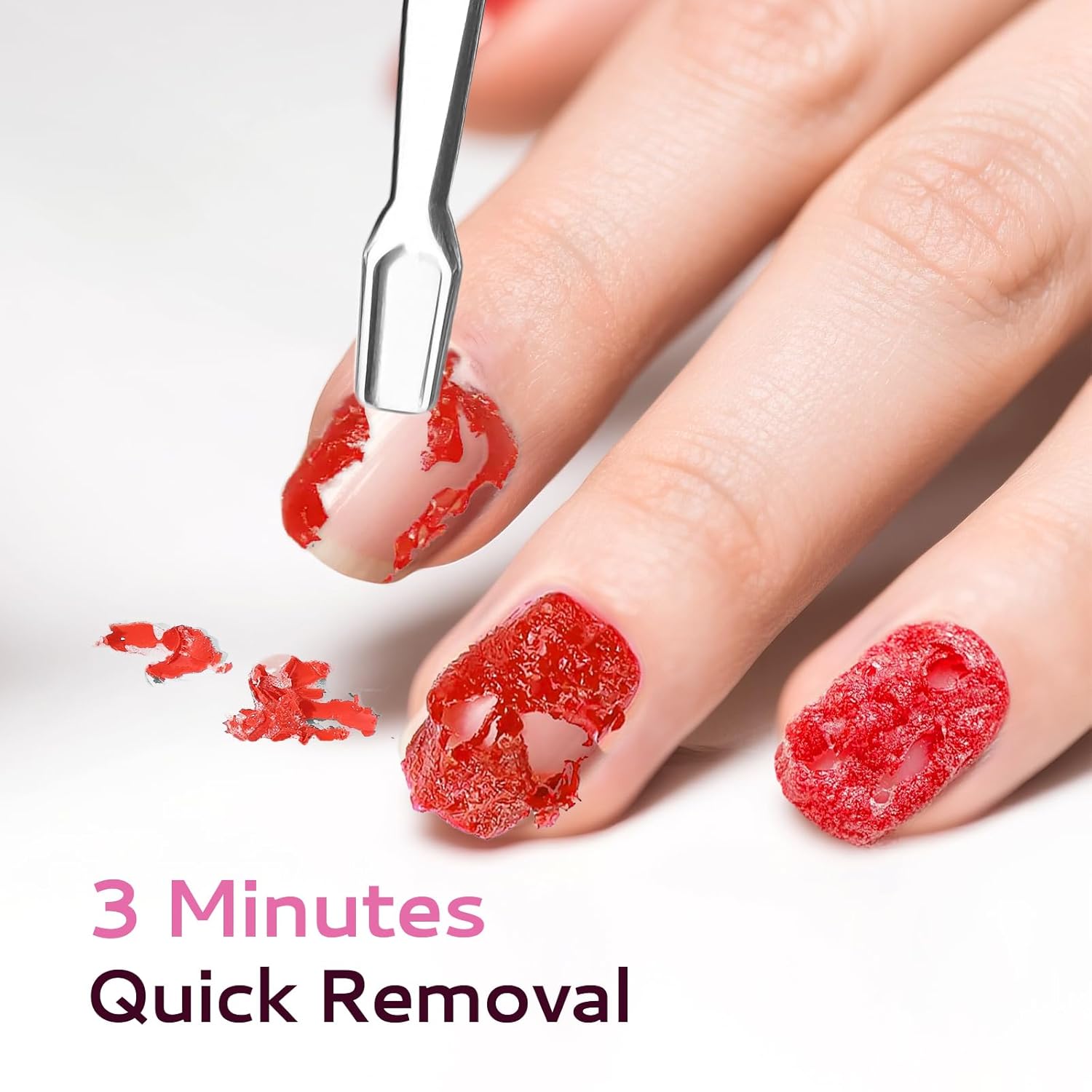 8oz Gel Nail Polish Remover for Natural Nails, Quick and Easy No Soak Formula - Image 3