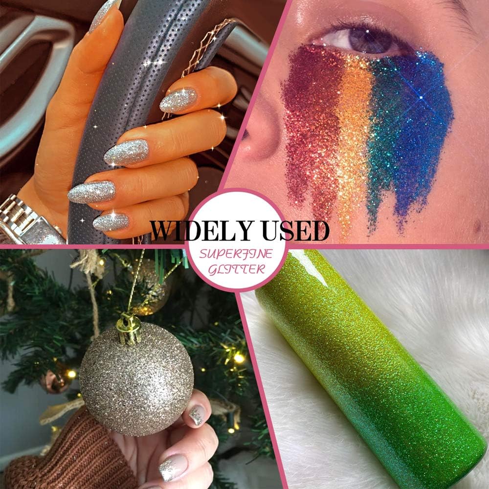 36 Vibrant Extra Fine Glitter Color Set for Nail Art, Makeup, and Crafts - Image 5