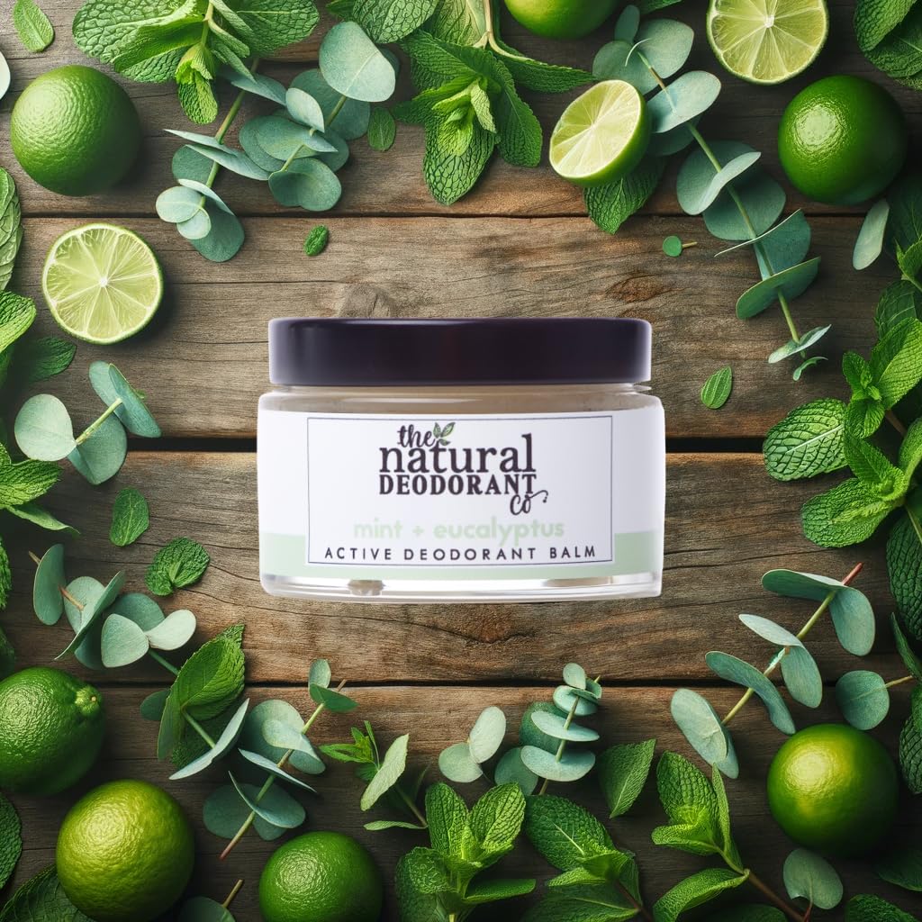 The Natural Deodorant Co. Active Balm Mint & Eucalyptus 55g Aluminium Free Extra Strength - Image 2