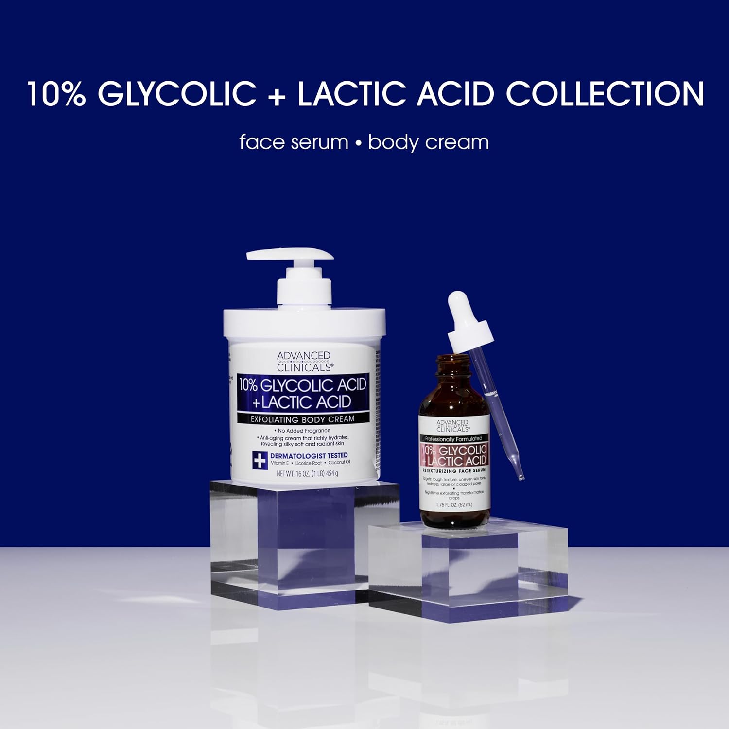 Advanced Clinicals 10% Glycolic Lactic Acid Exfoliating Lotion Cream 16 Oz - Image 7