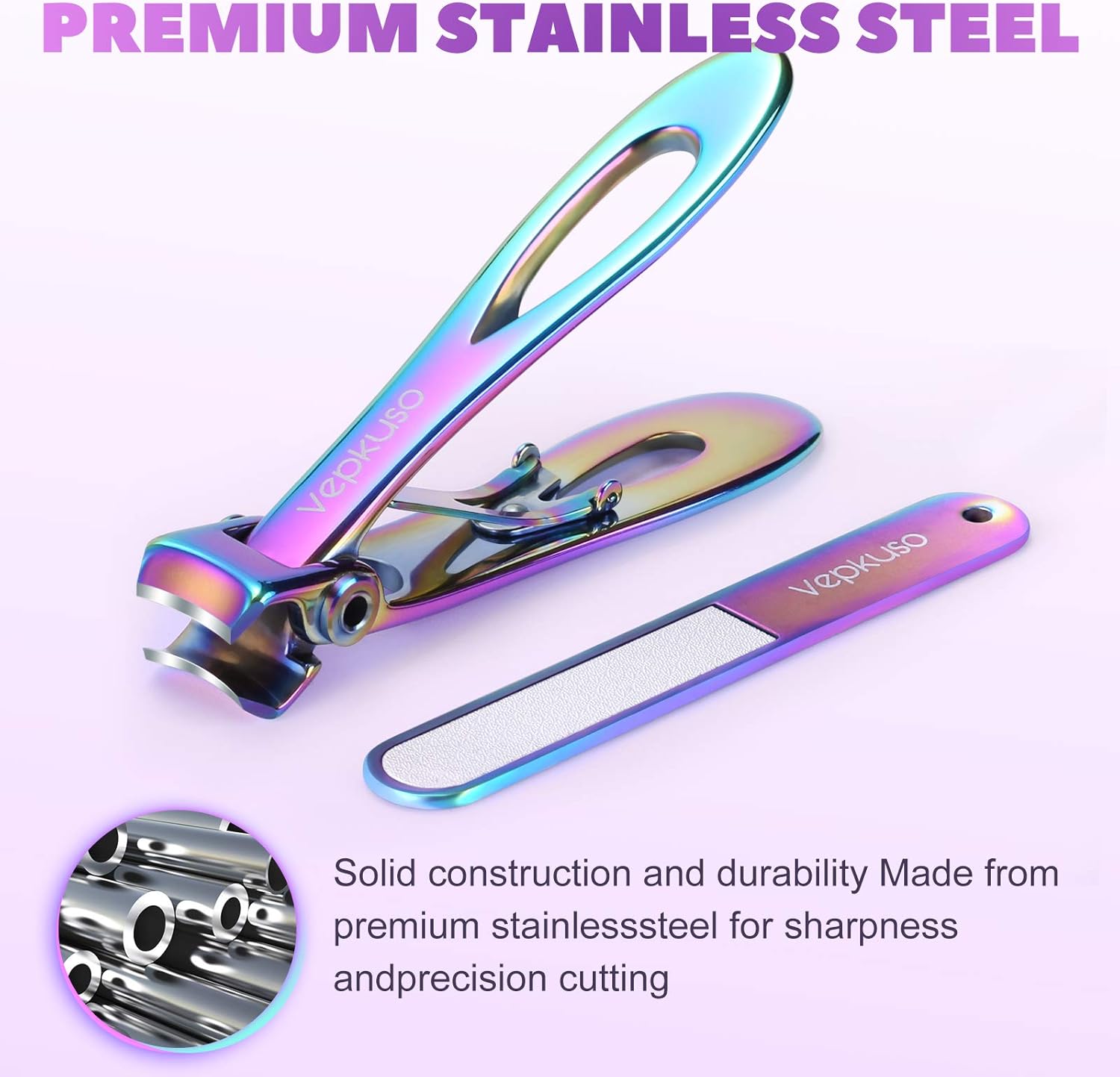 Toenail Clippers for Thick Toenails for Seniors and Adults – Vepkuso Ultra Sharp Set - Image 4