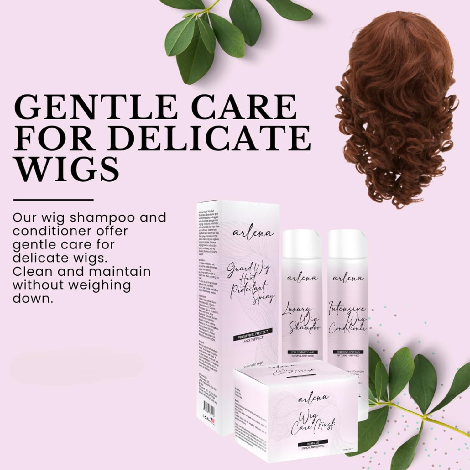 ARLENA Luxury 8 oz Wig Shampoo Sulfate-Free for Synthetic and Natural Hair Enhances Shine Softness - Image 6