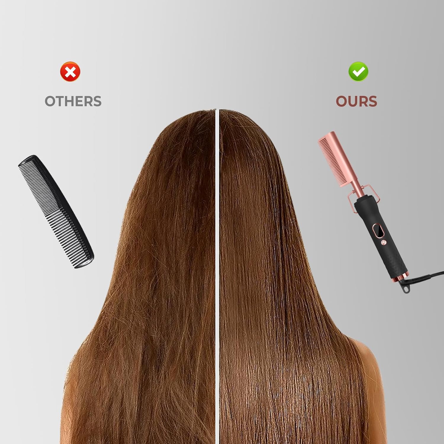 12 Setting Electric Hot Comb for Wigs Human Hair Up to 450°F - Image 7