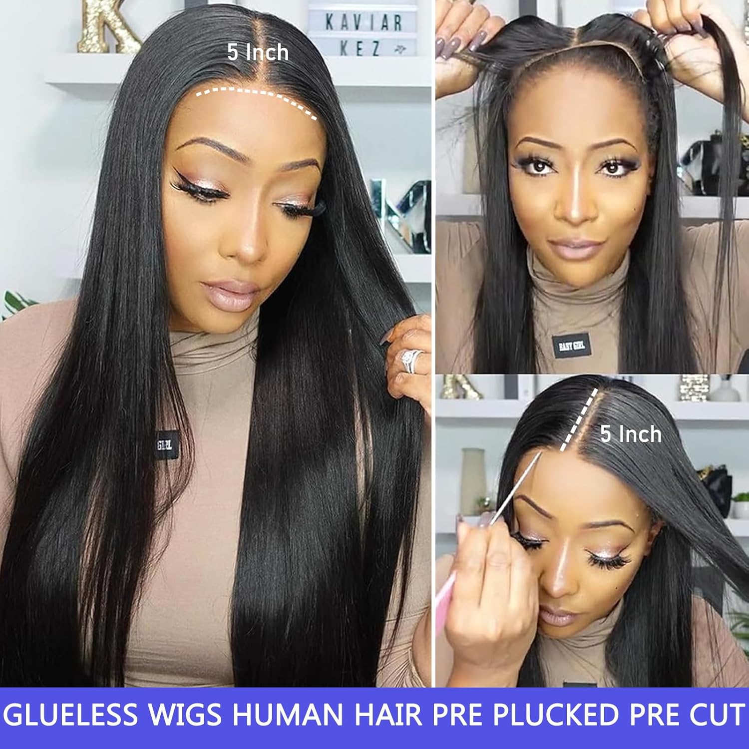 30 Inch 5x5 HD Lace Closure 220 Density Pre Plucked Human Hair Wig - Image 4