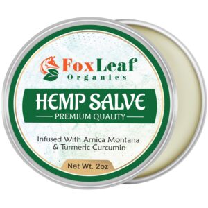 Hemp Salve with Arnica Montana & Turmeric - Unscented & Non-Greasy, Extra Strength All Natural Formula | Made in USA - 2 OZ